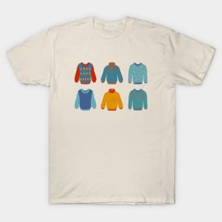 Christmas Sweaters - Retro 70s Palette | Pattern T-Shirt